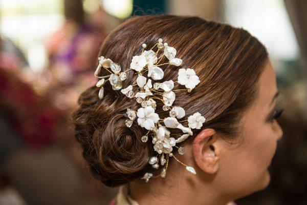 Uniquely handmade beaded hair adornment by Caroline Coronado.