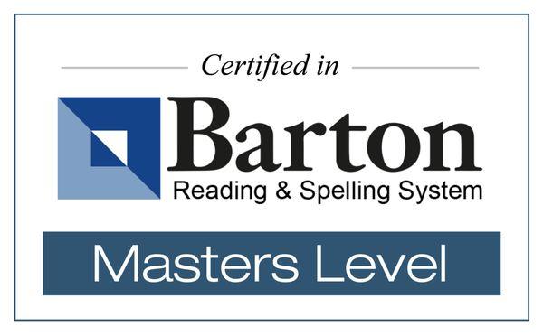 Certified Barton Tutors (Master's Level)