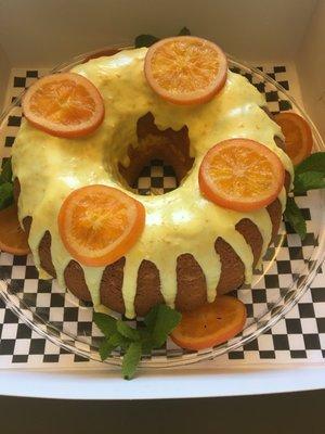 Harvey Wallbanger Cake infused with Vodka and Galliano!