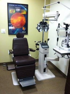 exam room - most thorough eye exam ever!