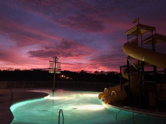 Poolside Sunset