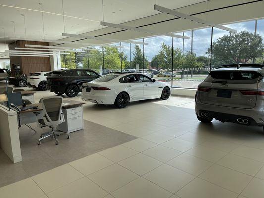 The jaguar section of the dealer