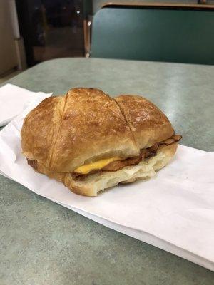 Bacon egg and cheese croissant