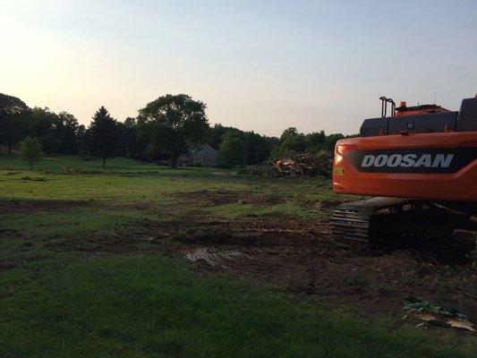 Construction on the golf course