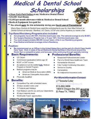 Scholarship opportunities for qualified applicants.