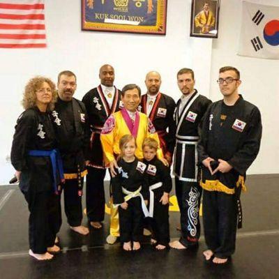 This is a family martial art! A family that kicks together sticks together! 3 generations in this picture!