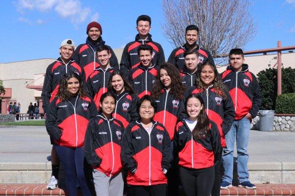 The A.B. Miller High School TV Production team looking sharp in their custom REFORM Clothing Windbreakers!