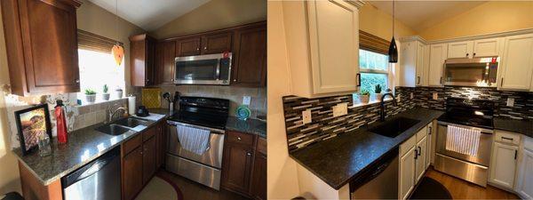 Before and after kitchen updating #1