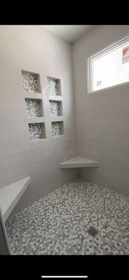 Master shower tile