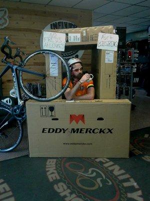 Bike box fort!