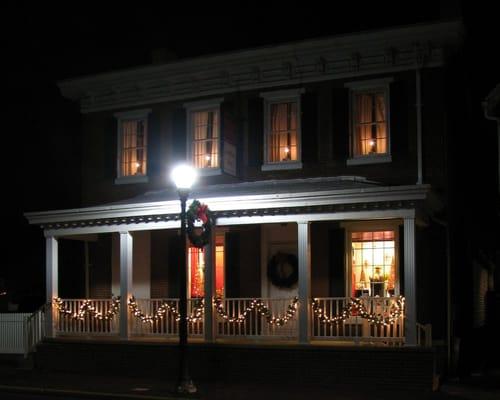 LadyBug Shop decorated for the Holidays.