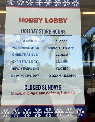 The Christmas  hours