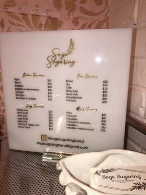 Service menu