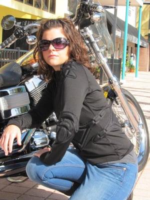 Our women's riding gear, super light weight! (in black)