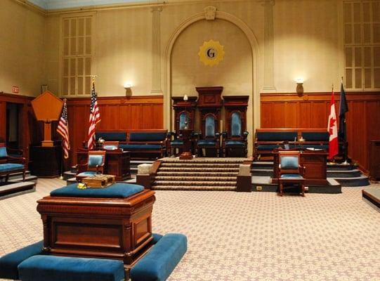 Nashua Masonic Temple Interior. Photo Credit: Marie Lopez Photography, Nashua