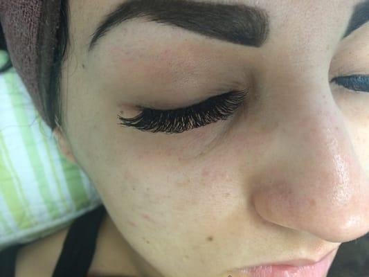 My beautiful set of eyelash extensions!