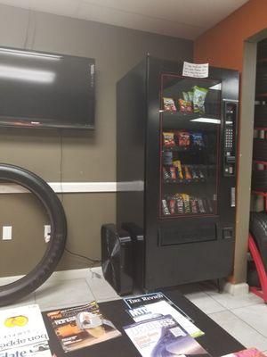 Vending machine in the seating area