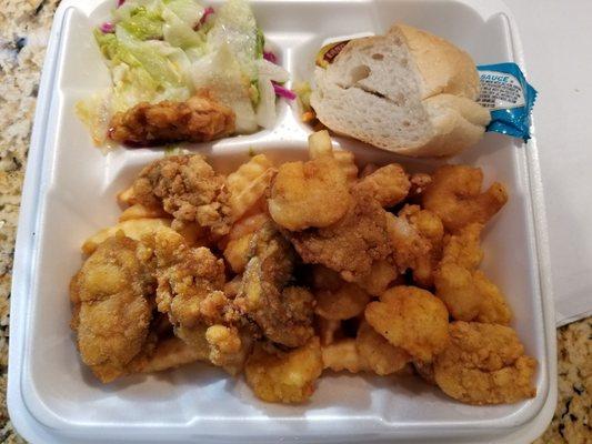 Lent shrimp and oyster plate