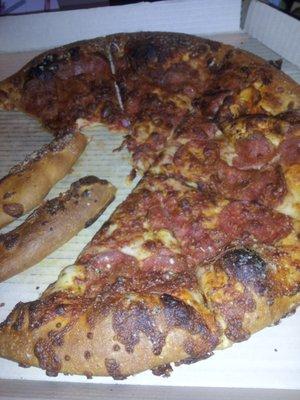 Burnt Pizza.