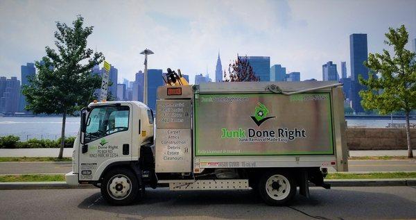 Just a nice shot of a Junk Done Right truck with NYC background