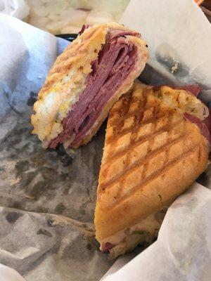 The corned beef Rueben panini