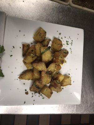 Roasted potatoes.