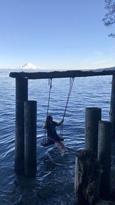 Mt Rainier, Washington Lake, spectacular view, peaceful