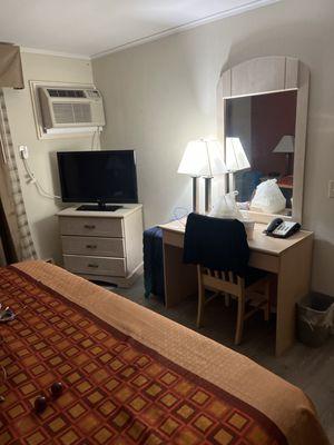 Desk and TV in King Bed room