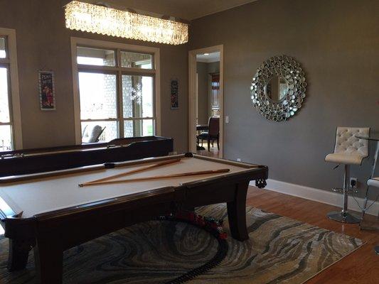 Formal living room converted to an elegant game room