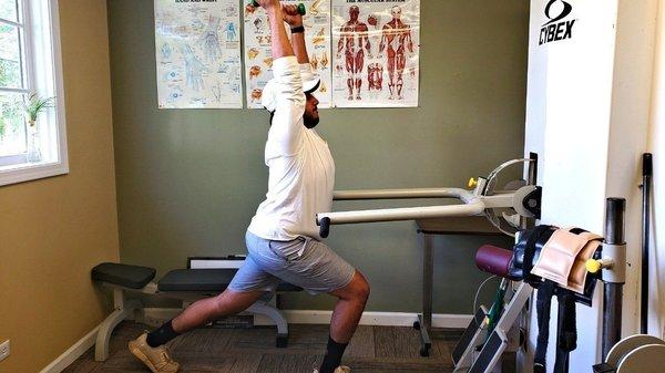 Our in office gym allows our PT and PTAs to help develop and implement personal plans for each patient at every visit.