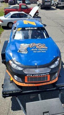 Our friend Jeff's race car with our name on it running at Monadnock Raceway this year. Go check him out and toot him on to victory.