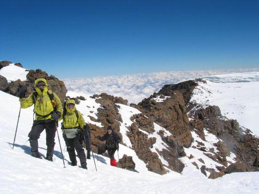 Approaching the summit of Kilimanjaro.