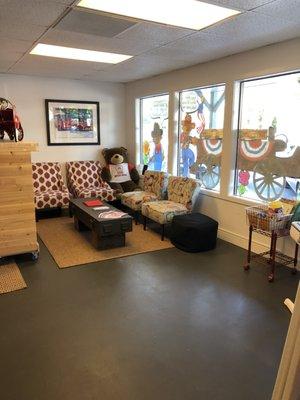 Enjoy a cup of coffee while waiting for your appointment.  Kids are welcome!  We have an area with books, toys & coloring.