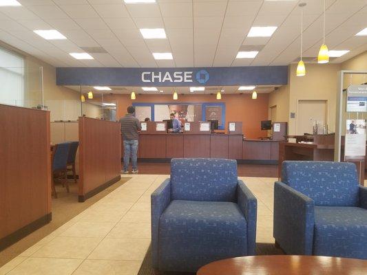 Inside of bank