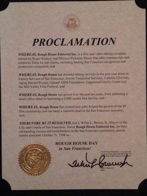 October 17 - Rough House Day in SF!