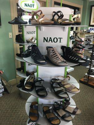 Naot sandals.