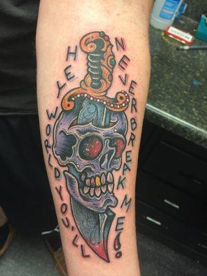 Skull and Dagger Tattoo