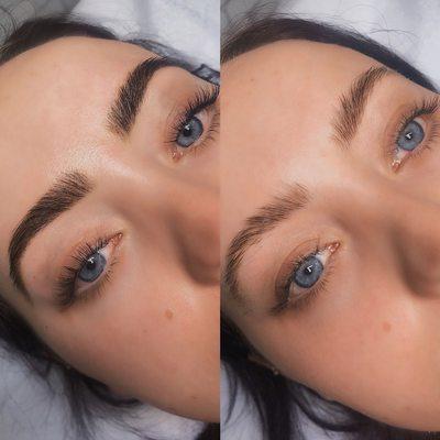 Before & After, Lash Lift+ Brow and Lash Tint and Eyebrow Thread!