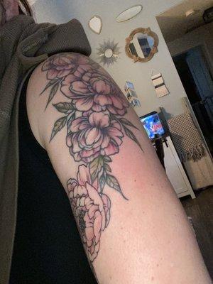 Tattoo with color added