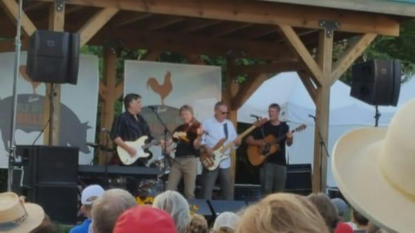 Red Willow Band playing at the folk festival BBQ contest. Held here once a year.