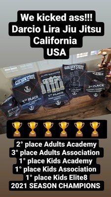 Darcio Lira Jiu Jitsu academy 2021 season CHAMPIONS  Jiu Jitsu World League.