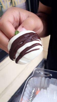 White chocolate covered strawberry