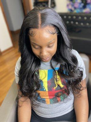 Frontal sew in