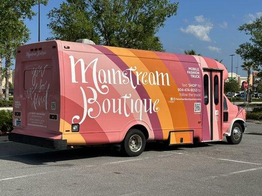 We have a mobile fashion truck for private shopping parties and festivals.