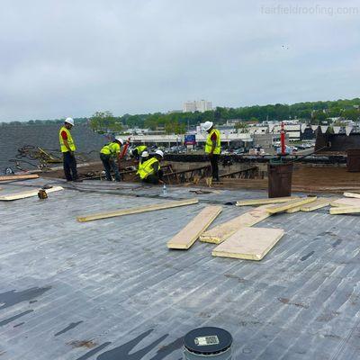 Protecting the roof of a commercial building.