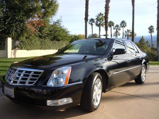 An executive Cadillac DTS sedan