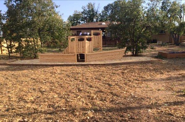 Our play structure offers the children the opportunity to learn through play, and movement.