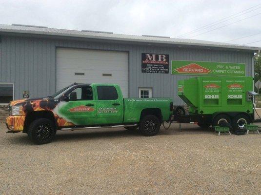 One of our two trailer mounted generators.