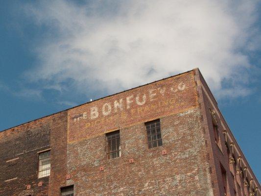 Remnants of our old location. The Bonfoey Company moved around Cleveland several times since it first opened its' doors in 1893.