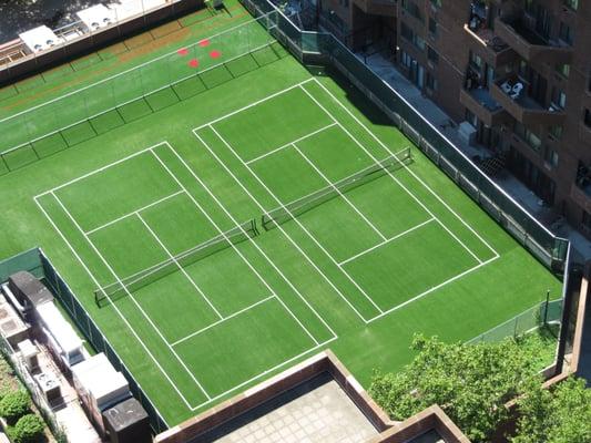 Our Rooftop Turf Tennis Courts